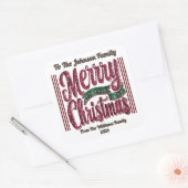 Feestelijke vreugde: vier Kerstmis! Vierkante Sticker (Envelop)