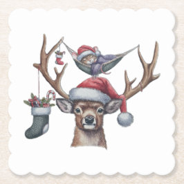 Feestelijke vrienden kartonnen onderzetters