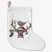 Feestelijke vrienden kleine kerstsok (Voorkant)