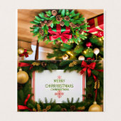 Feestelijke vriendschapswensen kaart (Buitenkant ongevouwen)