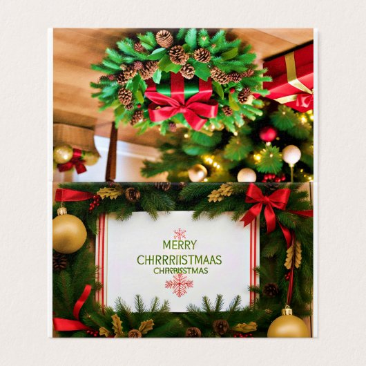 Feestelijke vriendschapswensen kaart (Buitenkant ongevouwen)