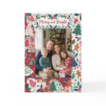 Feestelijke vrolijke en heldere foto kerstkaart
