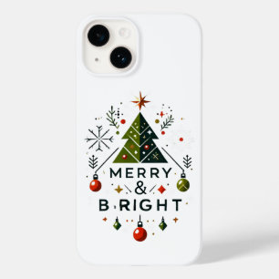 Feestelijke vrolijke en heldere kerstboom ontwerp Case-Mate iPhone 14 hoesje
