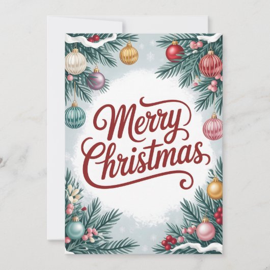 Feestelijke vrolijke kerst Kaart (Voorkant)