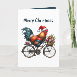 Feestelijke Vrolijke Kersthaan aanpasbaar Feestdagen Kaart