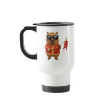 Feestelijke Vuurwerk Capybara Maan Nieuwjaar