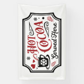 Feestelijke warme cacao geserveerd hier Kerstmis Spandoek (Verticaal)