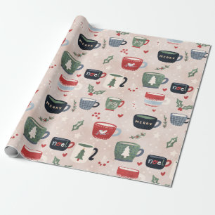 Feestelijke Warme Chocolademelk Cadeaupapier