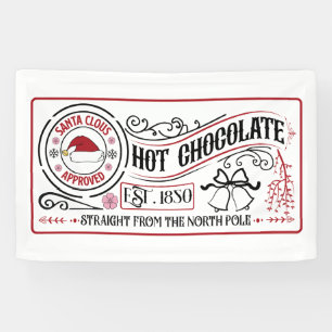 Feestelijke warme chocolademelk Kerstmis Spandoek