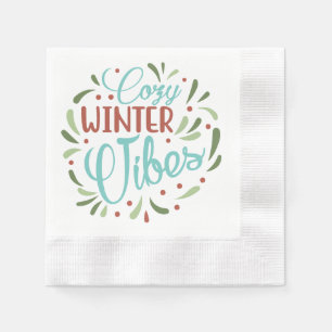 Feestelijke warme winter sfeer servet