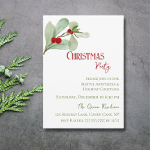Feestelijke Waterverf Greenery Berry Kerstfeest