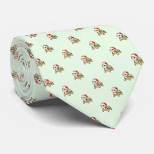 Feestelijke Waterverf Kerst Schildpad Kerstman Hoe Stropdas