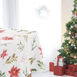 Feestelijke Waterverf kerstgroen Tafelkleed