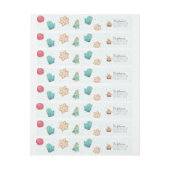 Feestelijke Waterverf Kerstkoekjes Frosty Blue (Vel)