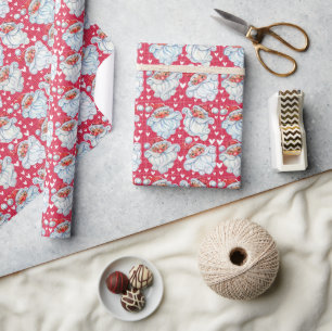 Feestelijke waterverf Kerstman Cadeaupapier