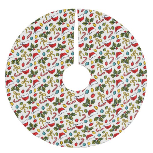 Feestelijke Waterverf Kerstschetsen Kerstboom Rok (Voorkant)