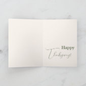 Feestelijke Waterverf Witte Pompoenen Rozen Thanks Feestdagen Kaart (Binnen)