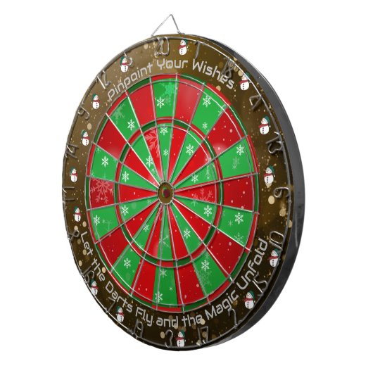 Feestelijke wensen Dartbord (Voorkant Rechts)