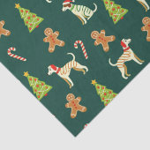 Feestelijke Whippet Kerstmis Tissuepapier (Detail)