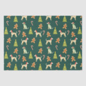 Feestelijke Whippet Kerstmis Tissuepapier (Voorkant)