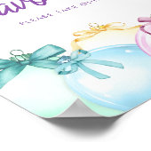 Feestelijke Winter Baby shower Favorieten Teken Poster (Hoek)