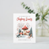 Feestelijke Winter Bos Christmas Uitnodiging (Staand voorkant)