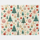 Feestelijke winter Feestdagen Fleece Deken (Voorkant (Horizontaal))