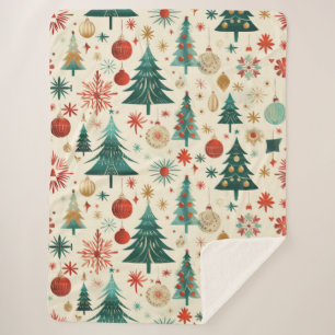 Feestelijke winter Feestdagen Sherpa Deken