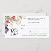 Feestelijke winter Kerst logo cadeaubon (Achterkant)