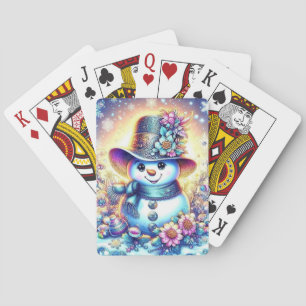 feestelijke winter pokerkaarten