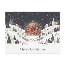 Feestelijke Winter Wonderland Dorpsfoto Ontwerp