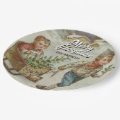 Feestelijke winterslee rit vakantie Bord (Gekanteld)