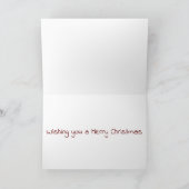 Feestelijke Witte Bomen Kerst Ornament Rood Kaart (Binnen)