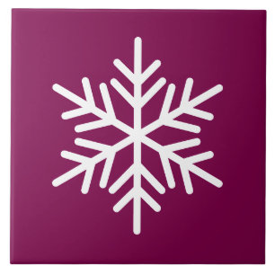 Feestelijke witte Noordse sneeuwvlok op Bourgogne Tegeltje