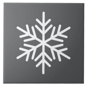 Feestelijke witte Scandinavische sneeuwvlok op mod Tegeltje