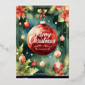 Feestelijke wonderen Premium Wenskaarten Folie Feestdagenkaart (Voorkant)