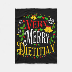 Feestelijke zeer vrolijke diëtist Kerstmis-thema e Fleece Deken