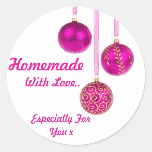 Feestelijke zelfgemaakte Stickers (Voorkant)