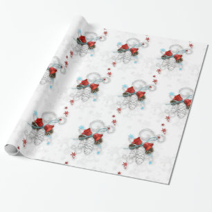 Feestelijke zilveren kegels cadeaupapier
