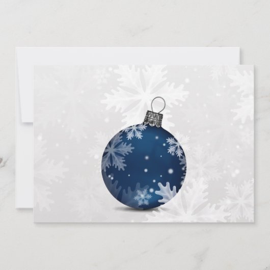 feestelijke zilveren marineblauwe kerstkaart (Voorkant)