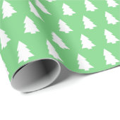 Feestelijke zomer groen wit kerstboom patroon cadeaupapier (Rol Hoek)