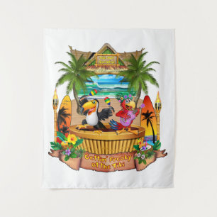 FEESTEN BIJ DE TIKI WANDKLEED