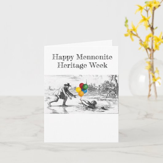 Feesten Dirk Willems Mennoniet Erfgoed Week Kaart (Gele Bloem)