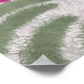 Feestend meisje dat roze glamour mode kunst danst poster (Hoek)