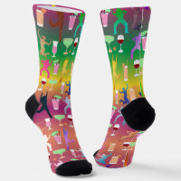 Feestende vrouwen met cocktails patroon