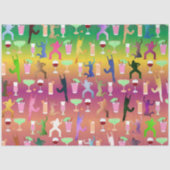 Feestende vrouwen met cocktails patroon tissuepapier (Voorkant)