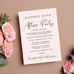 Feestfoto Roze Ontvangst 'Happily Ever After' Aankondiging