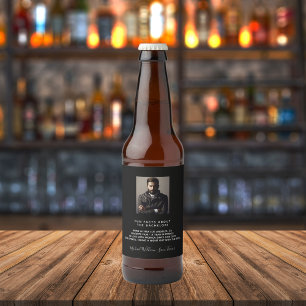 Feestfoto's voor vrijgezellenfeest met leuk weetje bier etiket