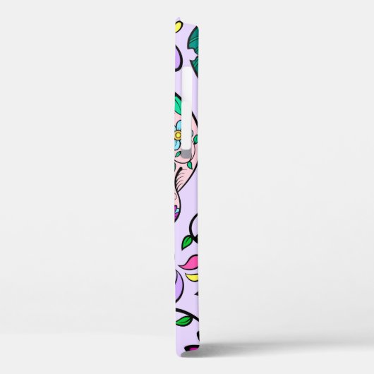 Feestieve achtergrond met suikerschedels, hart en  Case-Mate iPhone case (Achterkant / Links)