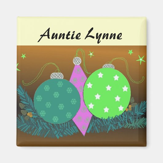 Feestieve kerstdecorrecties Houder Magneet (Voorkant)